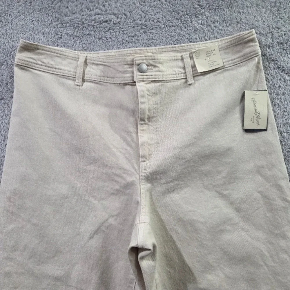 Universal Thread Sailor Wide Leg Pants Women's Size 17 Khaki Beige‎ High Rise